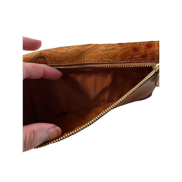 Brahmin Toasted Almond Leather Collection Crocodile Tri-fold Wallet - Picture 9 of 13